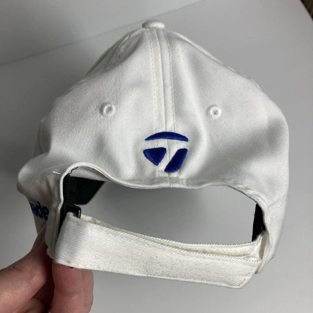 Taylor Made TP5 Tour Authentic Golf Hat Cap White Adjustable Stretch Embroidered